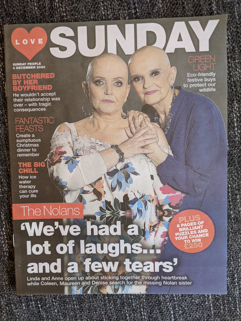UK The Nolans Nolan Sisters Love Sunday Magazine December 2020