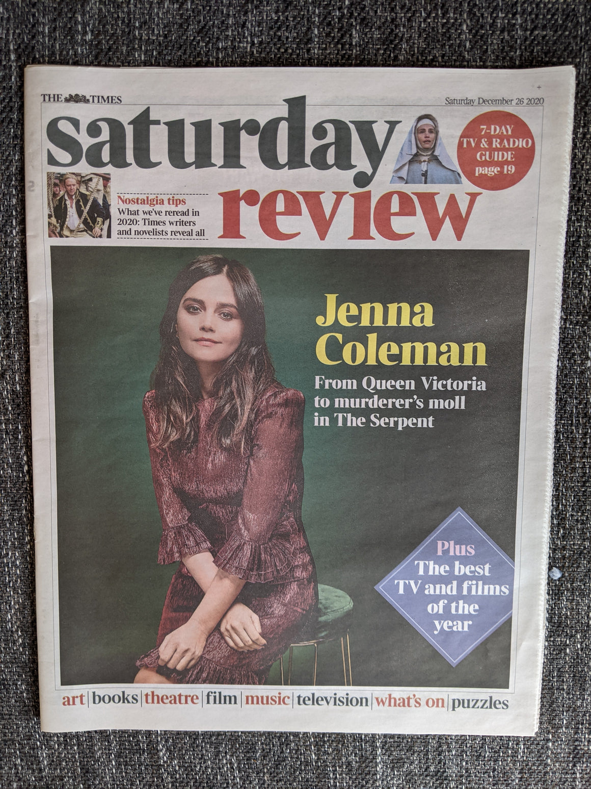 UK Times Review December 2020 JENNA COLEMAN COVER FEATURE Jean-Michel Jarre