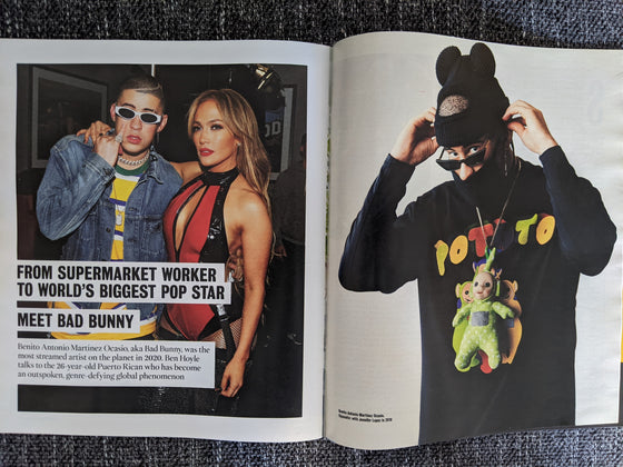 UK TIMES Magazine January 2021: SOPHIA LOREN interview BAD BUNNY