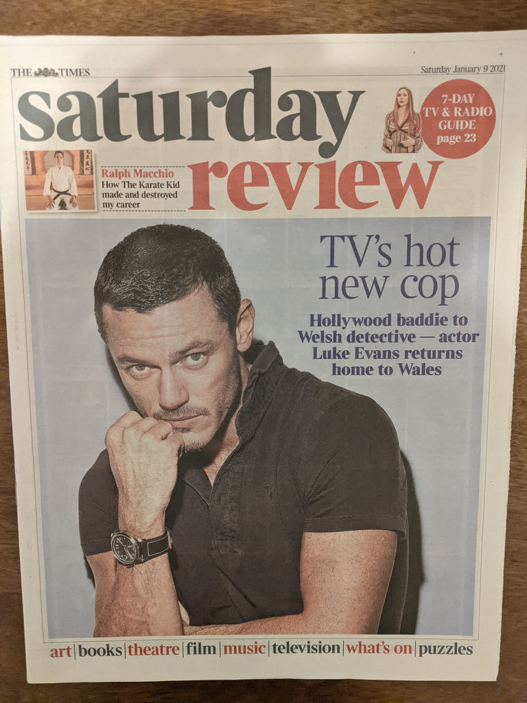 UK Times Review January 2021: LUKE EVANS COVER FEATURE Ralph Macchio COBRA KAI