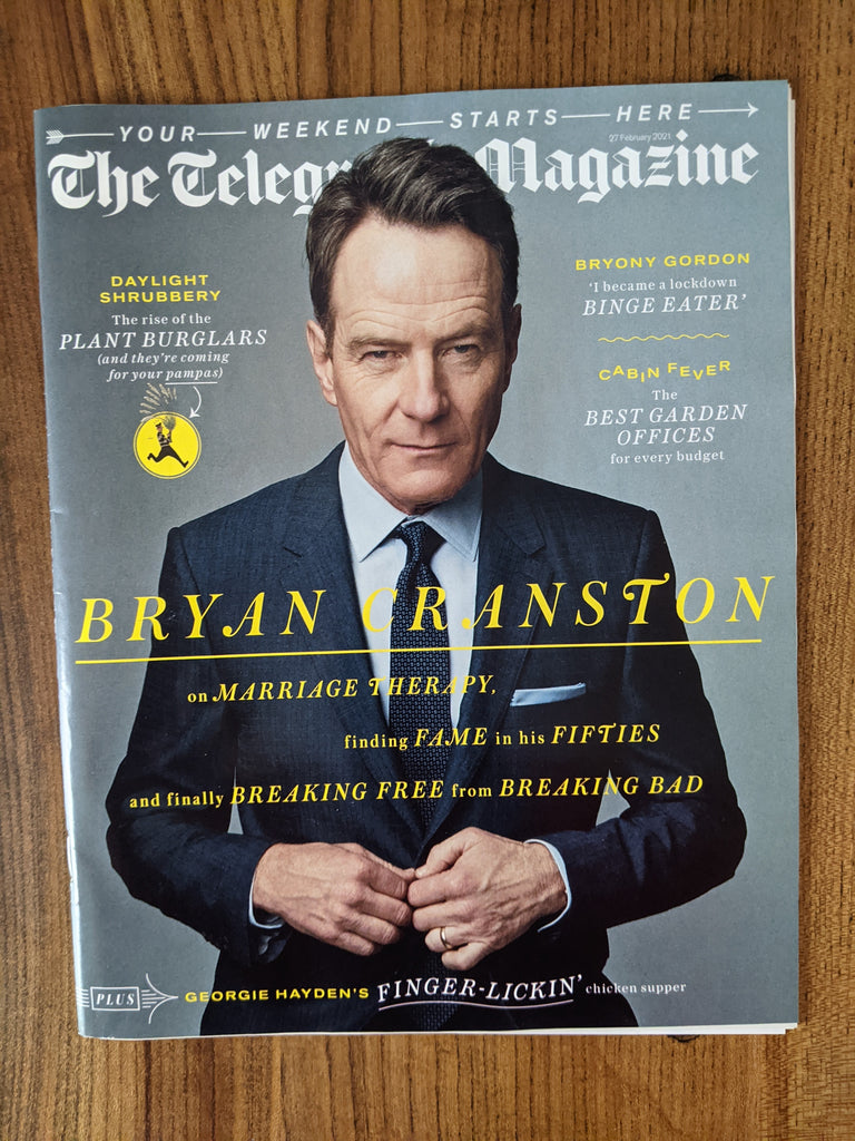 UK TELEGRAPH Magazine Feb 2021: BRYAN CRANSTON COVER Breaking Bad