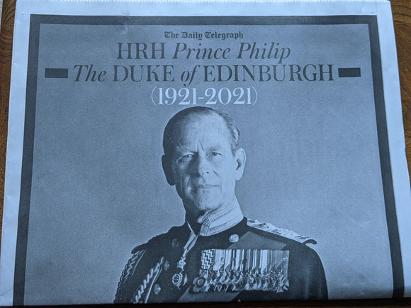 PRINCE PHILIP TRIBUTE ISSUE: UK Daily Telegraph Supplement 10th April 2021