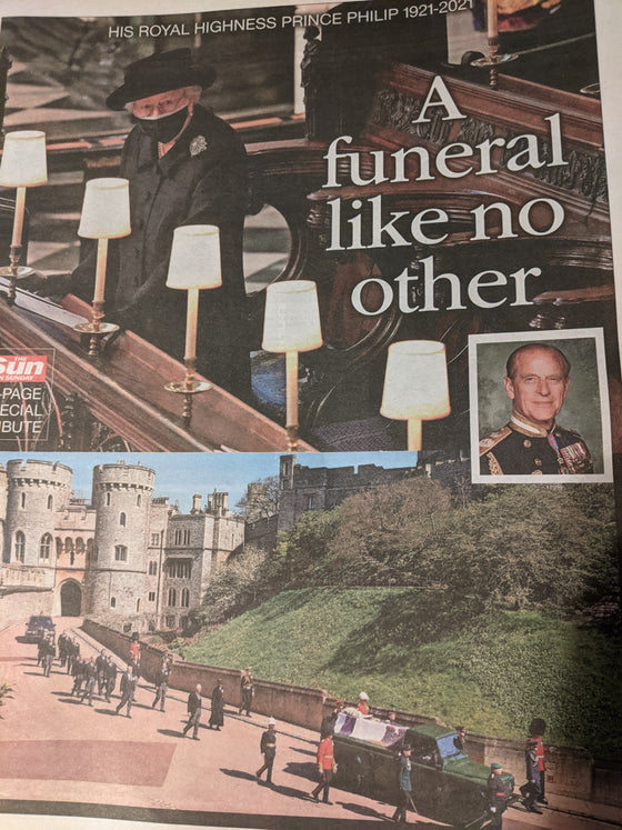 The Sun On Sunday Newspaper Prince Philip Funeral Duke Of Edinburgh 18th April 2021