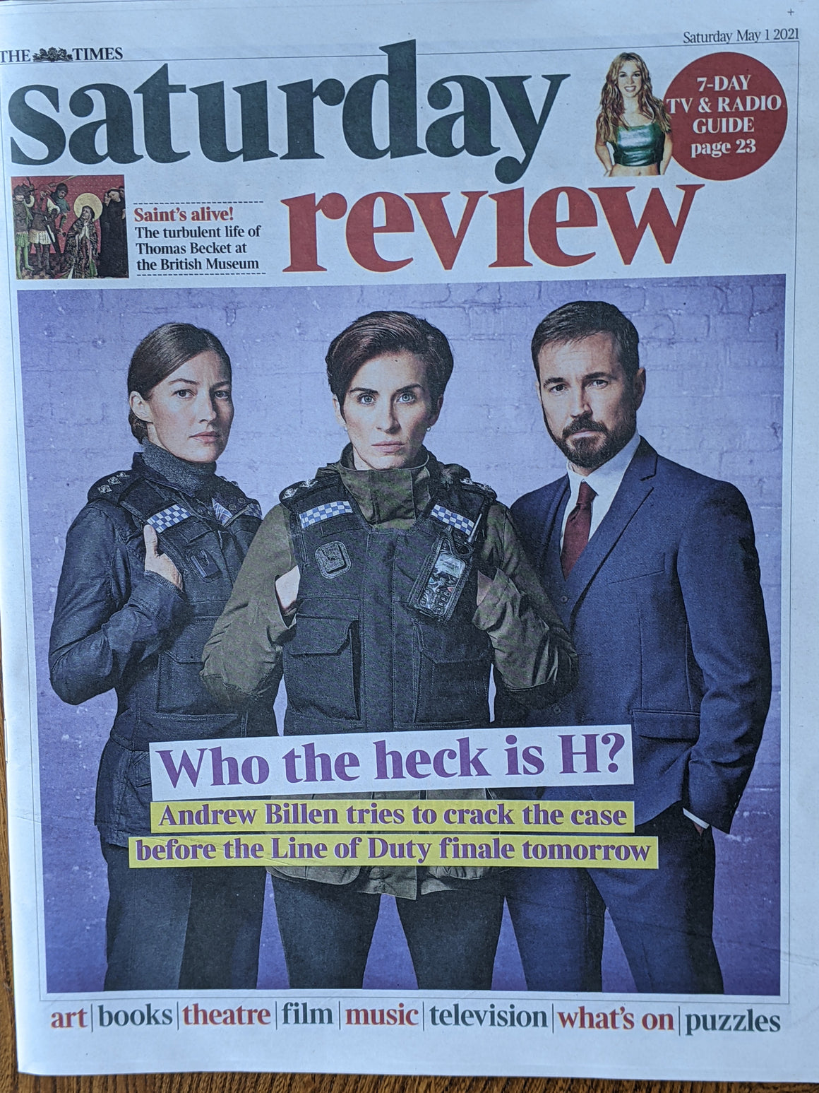 UK TIMES REVIEW 1 May 2021: KELLY MACDONALD Vicky McClure LINE OF DUTY