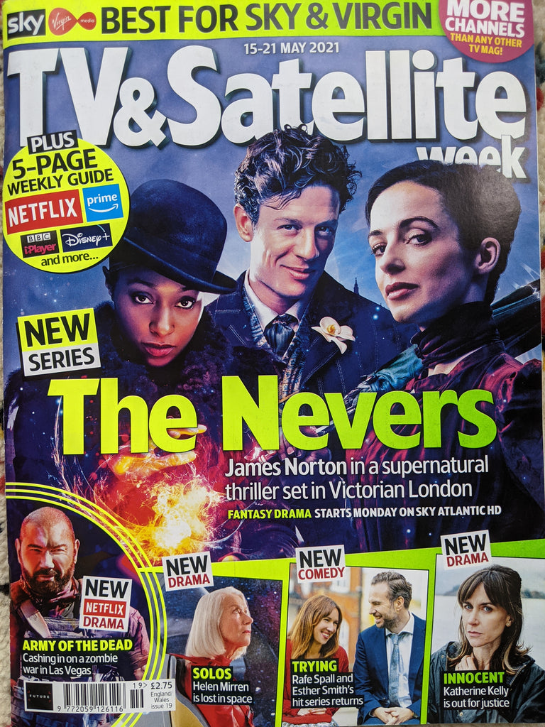 UK TV & Satellite Magazine 15th May 2021 James Norton The Nevers Laura Donnelly