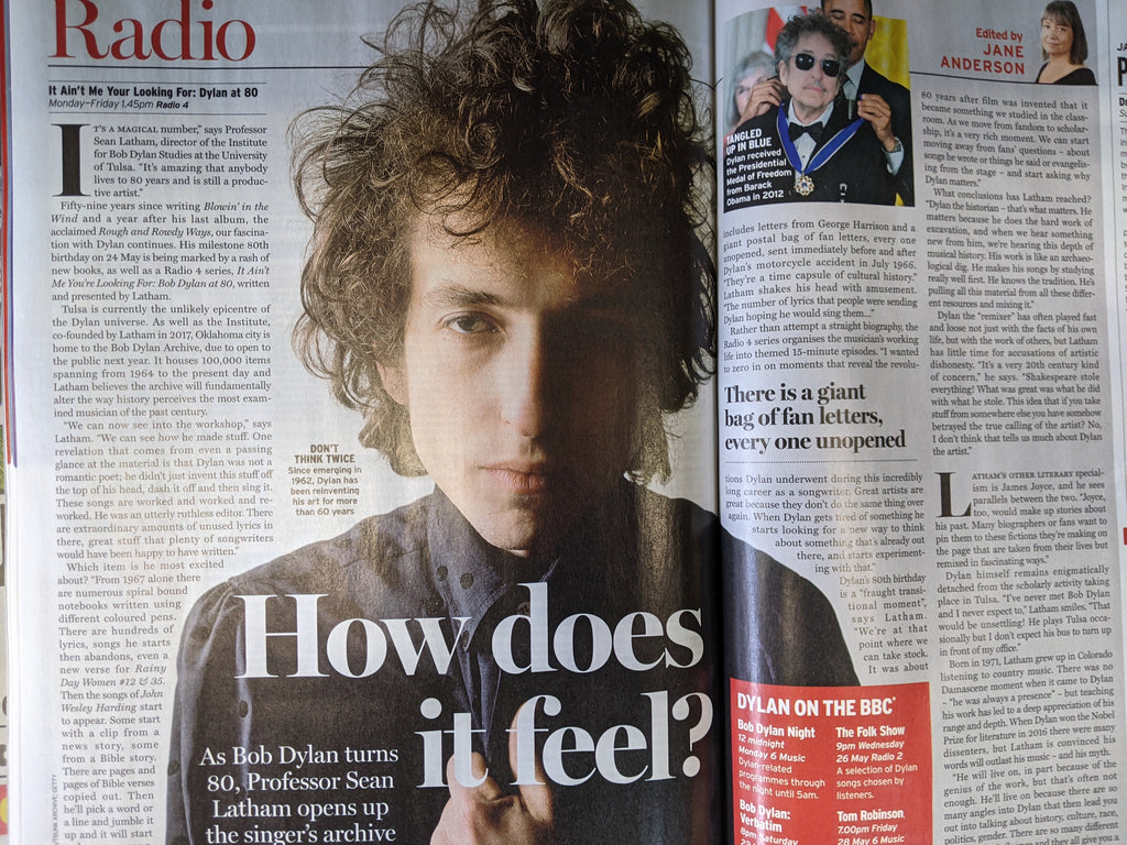 BOB DYLAN AT 80: UK Radio Times Magazine 15 May 2021 - James Norton