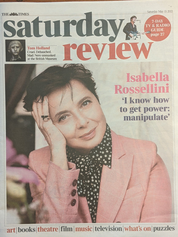 UK Times Review May 15 2021 Isabella Rossellini Freddie Fox