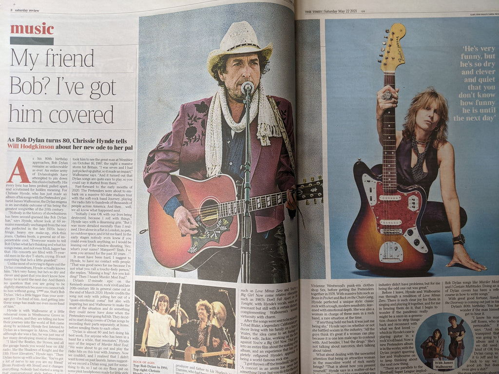 TIMES REVIEW Supplement 22 May 2021 CHRISSIE HYNDE interview BOB DYLAN John Le Carre