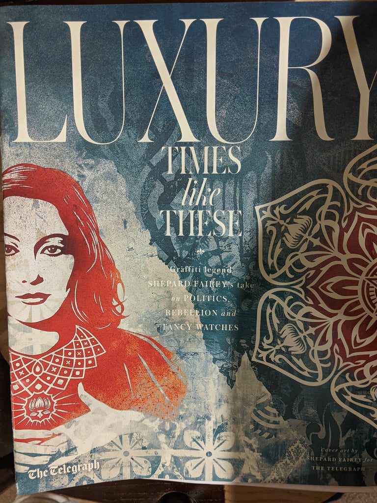 UK Telegraph Luxury Magazine June 2021: SHEPARD FAIREY COVER FEATURE