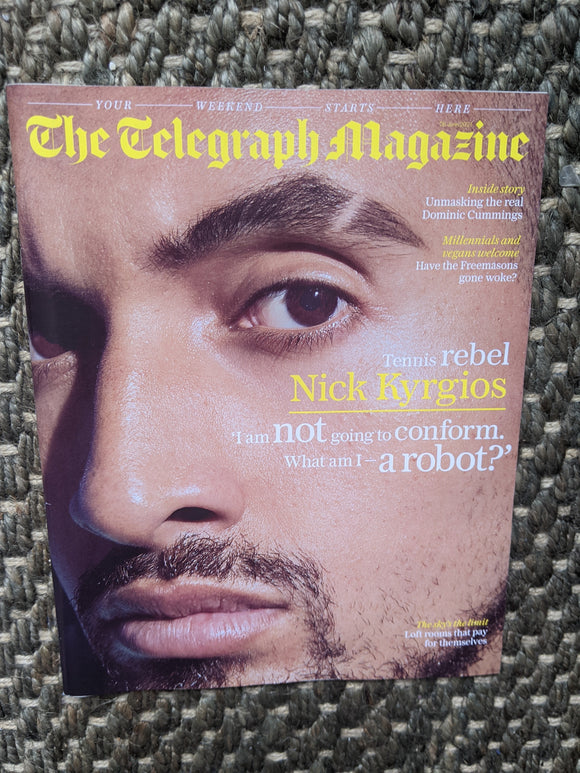 (UK) TELEGRAPH MAGAZINE JUNE 2021 NICK KYRGIOS PHOTO COVER FEATURE