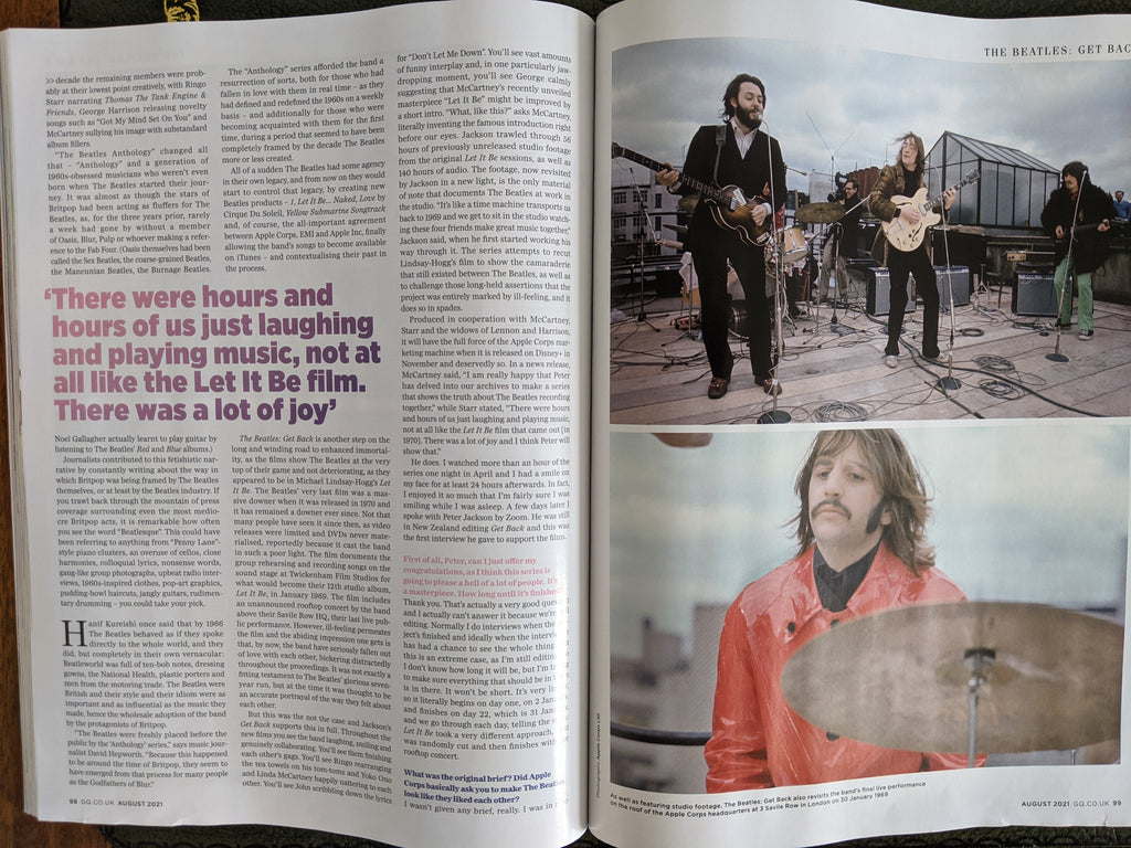 British GQ Magazine August 2021: THE BEATLES Paul McCartney JOHN LENNON