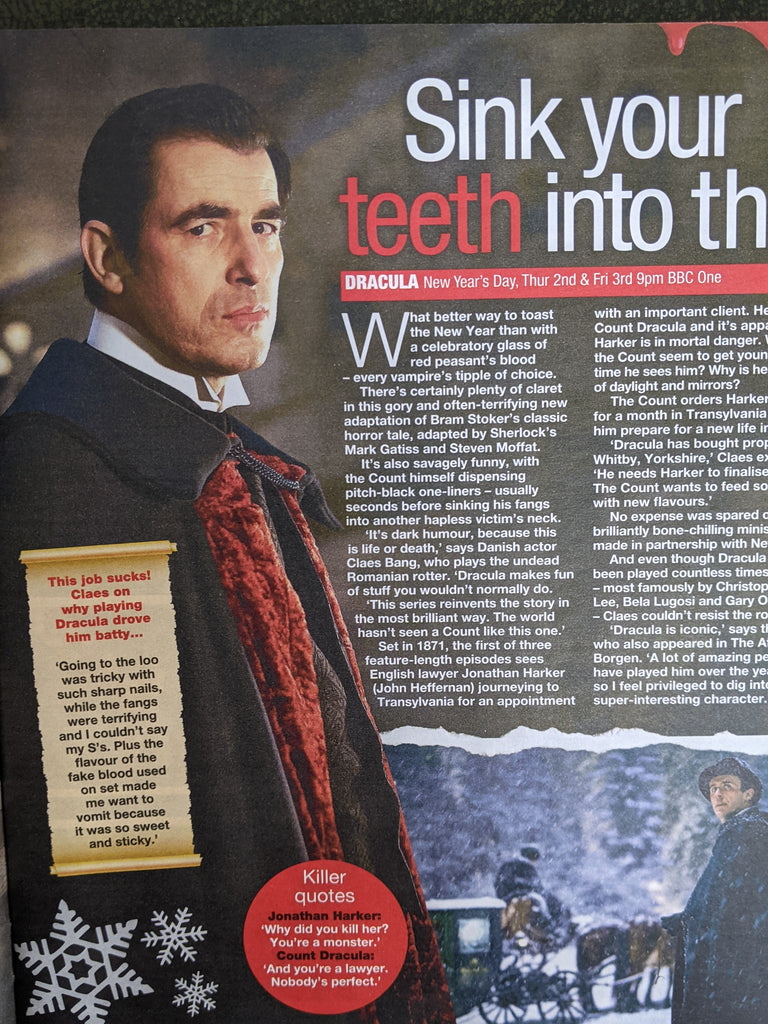 LOVE TV Magazine Xmas 2019: CLAES BANG John Barrowman DOUGLAS HENSHALL