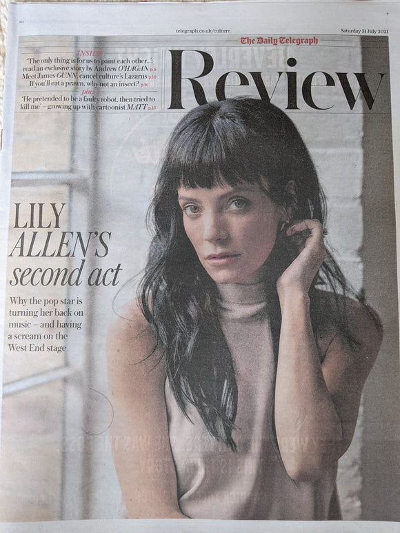 LILY ALLEN rare UK Telegraph Review supplement July 2021 - SURANNE JONES