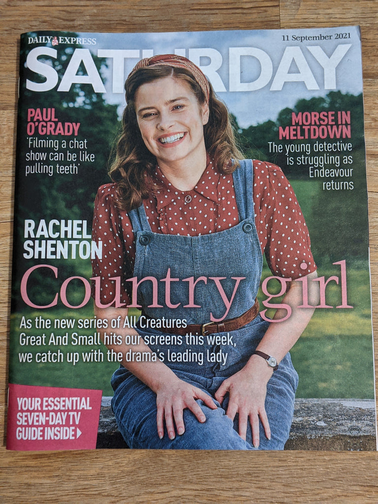 SATURDAY Mag 11/09/2021 RACHEL SHENTON Shaun Evans Zoe Henry Paul O'Grady