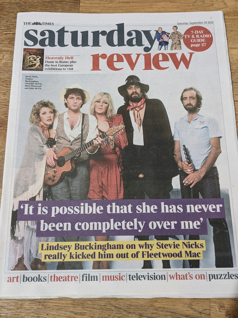 Times Review 18th September 2021 Lindsey Buckingham Fleetwood Mac Stevie Nicks