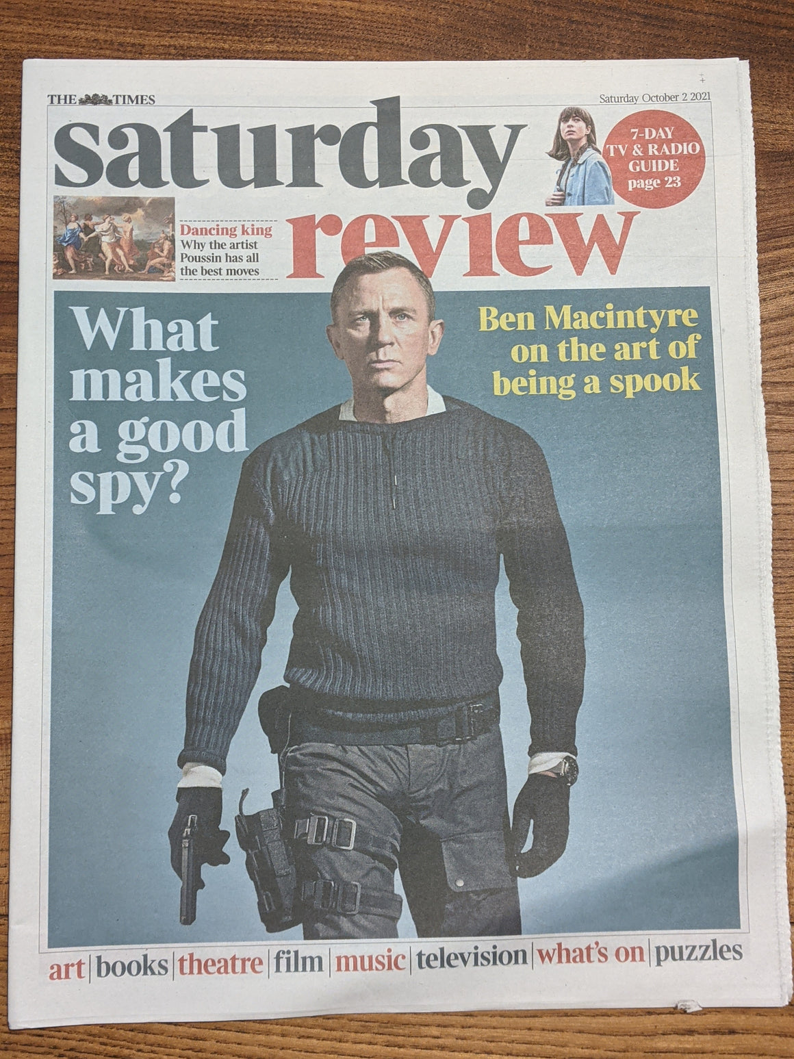 JAMES BOND No Time To Die cover UK Times Review supplement October 2021