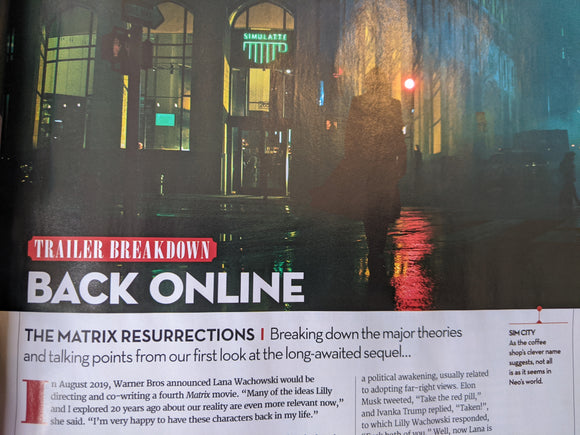 Total Film Magazine November 2021 Keanu Reeves The Matrix