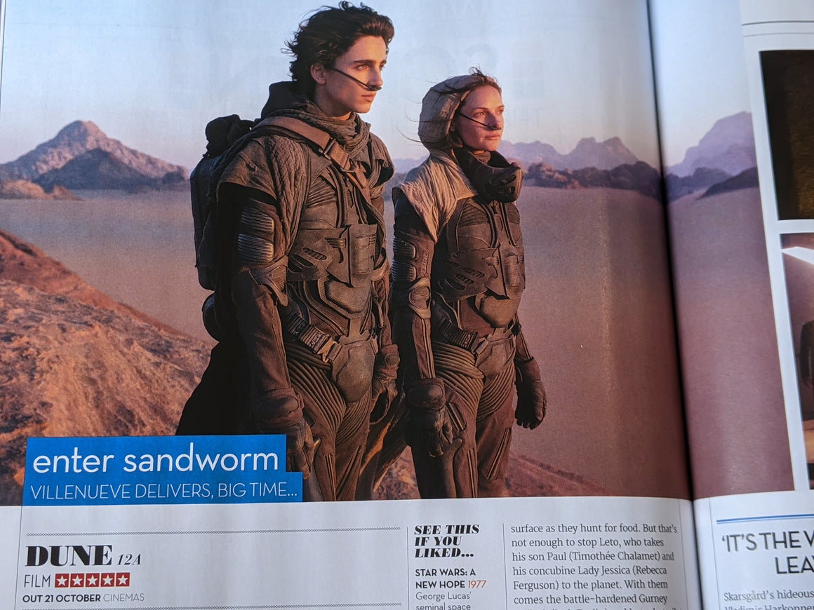 Total Film Magazine November 2021 Timothee Chalamet Dune The French Dispatch
