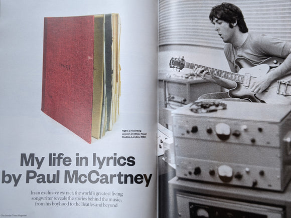 SUNDAY TIMES MAGAZINE -17th October 2021 Sir Paul McCartney