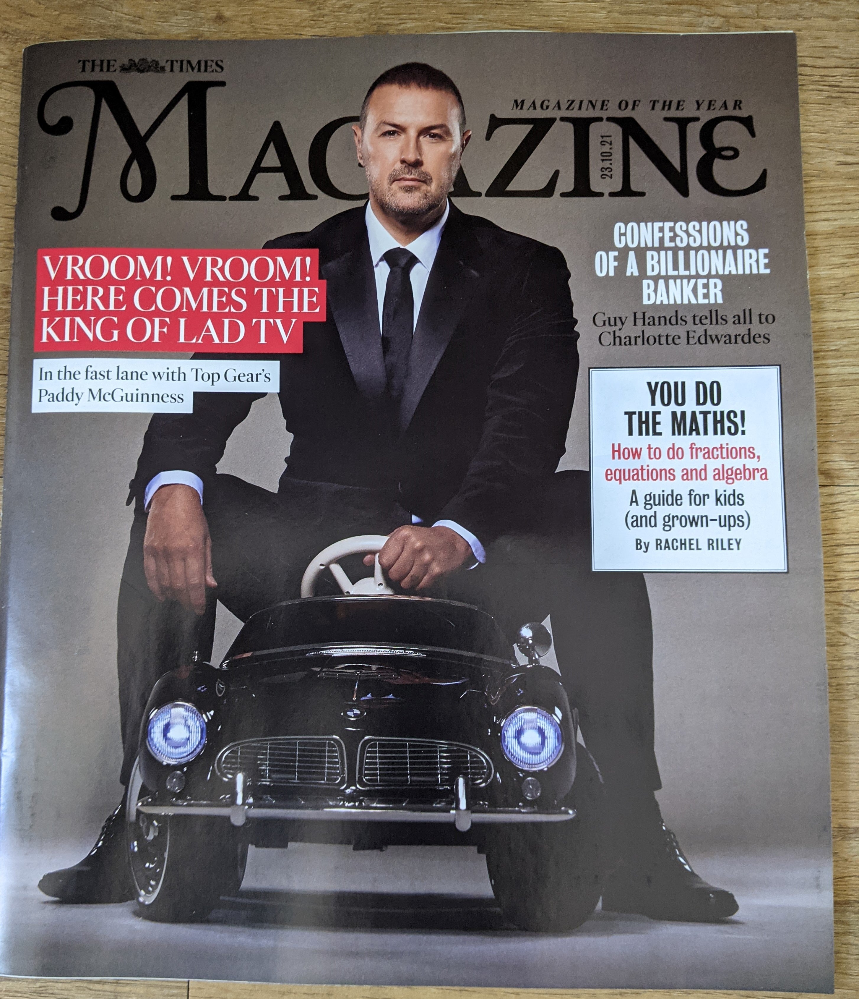 top gear rachel riley TIMES Mag 23/10/2021 KSI The Sidemen Paddy McGuinness Rachel Riley