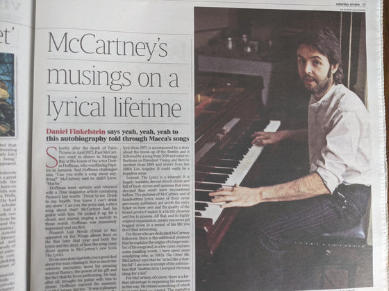 PAUL McCARTNEY The Beatles The Lyrics UK Times Review supplement October 2021