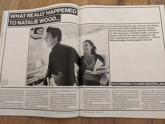 TELEGRAPH magazine 13/11/2021 Natalie Wood by Lana Wood