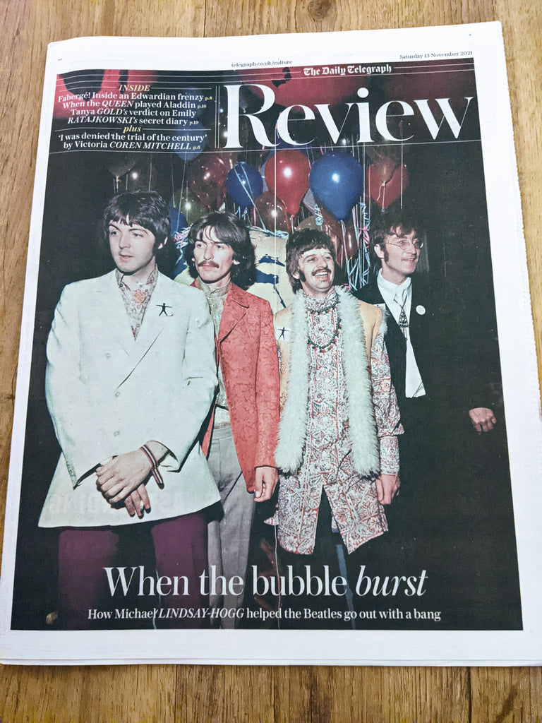 UK TELEGRAPH REVIEW 13/11/2021 THE BEATLES COVER FEATURE