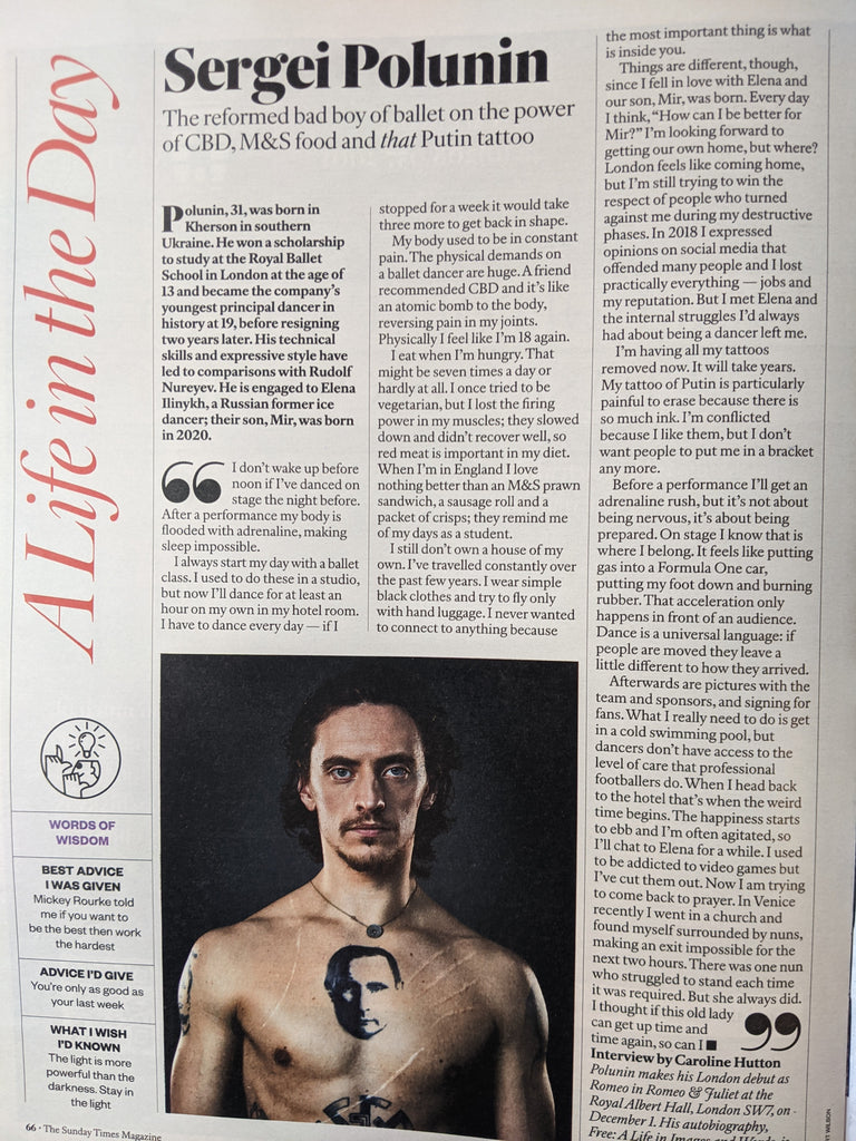 SUNDAY TIMES MAGAZINE - November 14 2021 Sergei Polunin Chris Ramsey