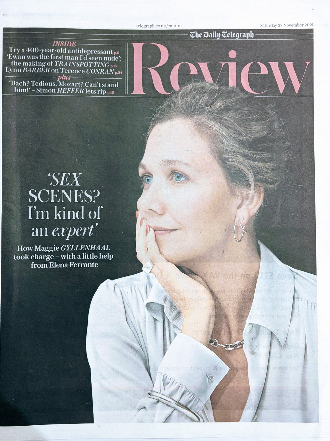 TELEGRAPH REVIEW 27/11/2021 MAGGIE GYLLENHAAL Robert Carlyle Ewan McGregor