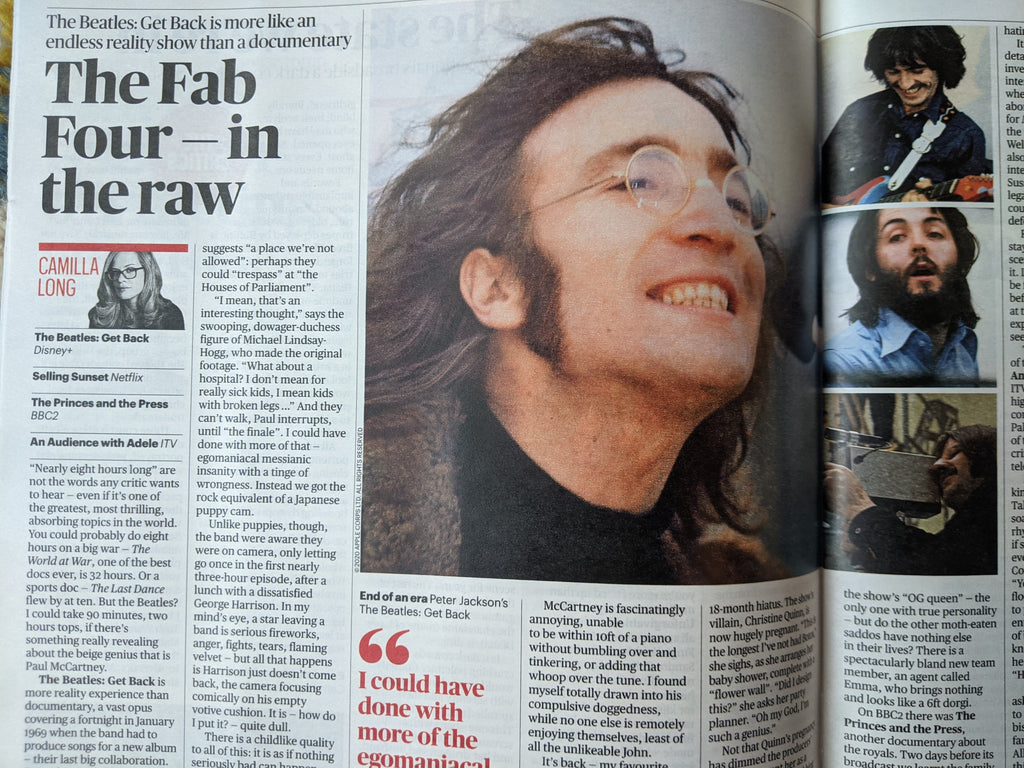 CULTURE MAGAZINE 28/11/2021 GEORGE CLOONEY The Beatles Matthew Goode Simpsons