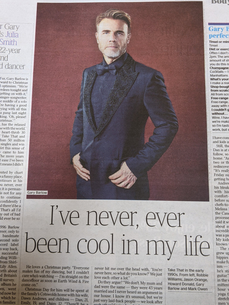 TIMES WEEKEND 04/12/2021 GARY BARLOW interview