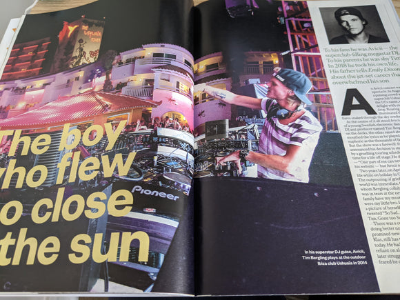SUNDAY TIMES MAGAZINE - 12 December 2021 AVICII TIM BERGLING
