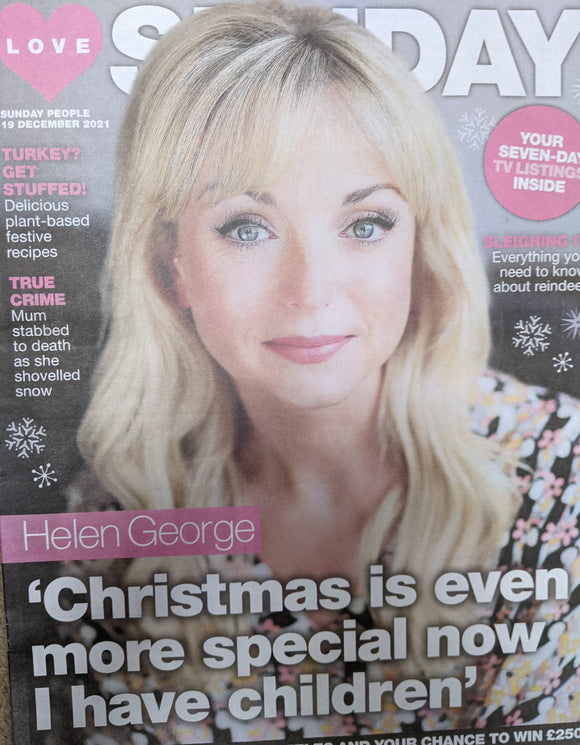 LOVE SUNDAY Mag 19/12/2021 HELEN GEORGE Call The Midwife Interview