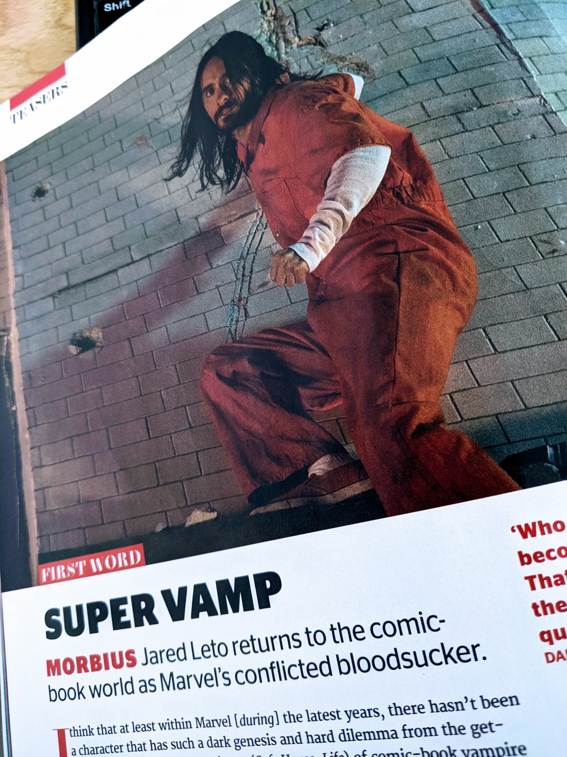 TOTAL FILM Magazine #320 Jared Leto is Morbius