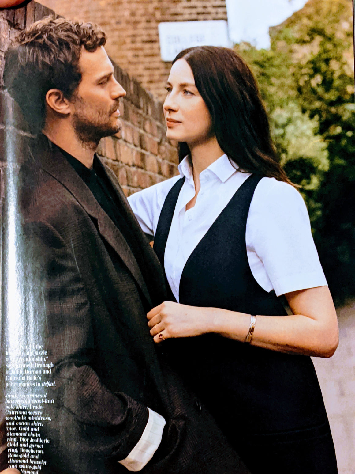 British Vogue Magazine (UK) - February 2022 - Jamie Dornan & Caitriona Balfe Sam Heughan