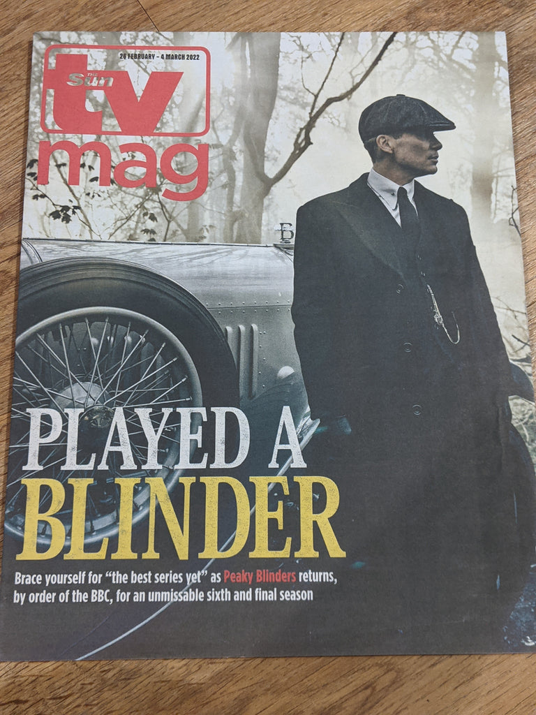 Cillian Murphy Peaky Blinders cover SUN TV MAGAZINE 26/02/2022