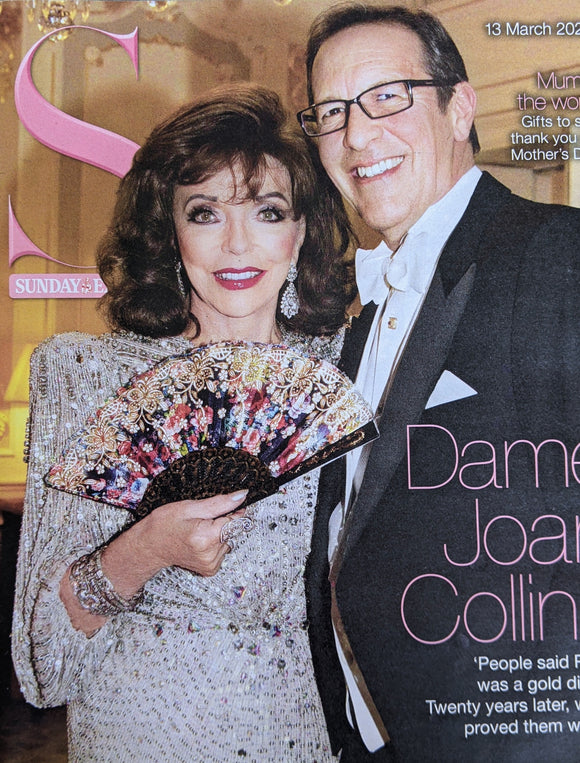 Joan Collins & Percy Gibson Cover S EXPRESS MAGAZINE 13th March 2022
