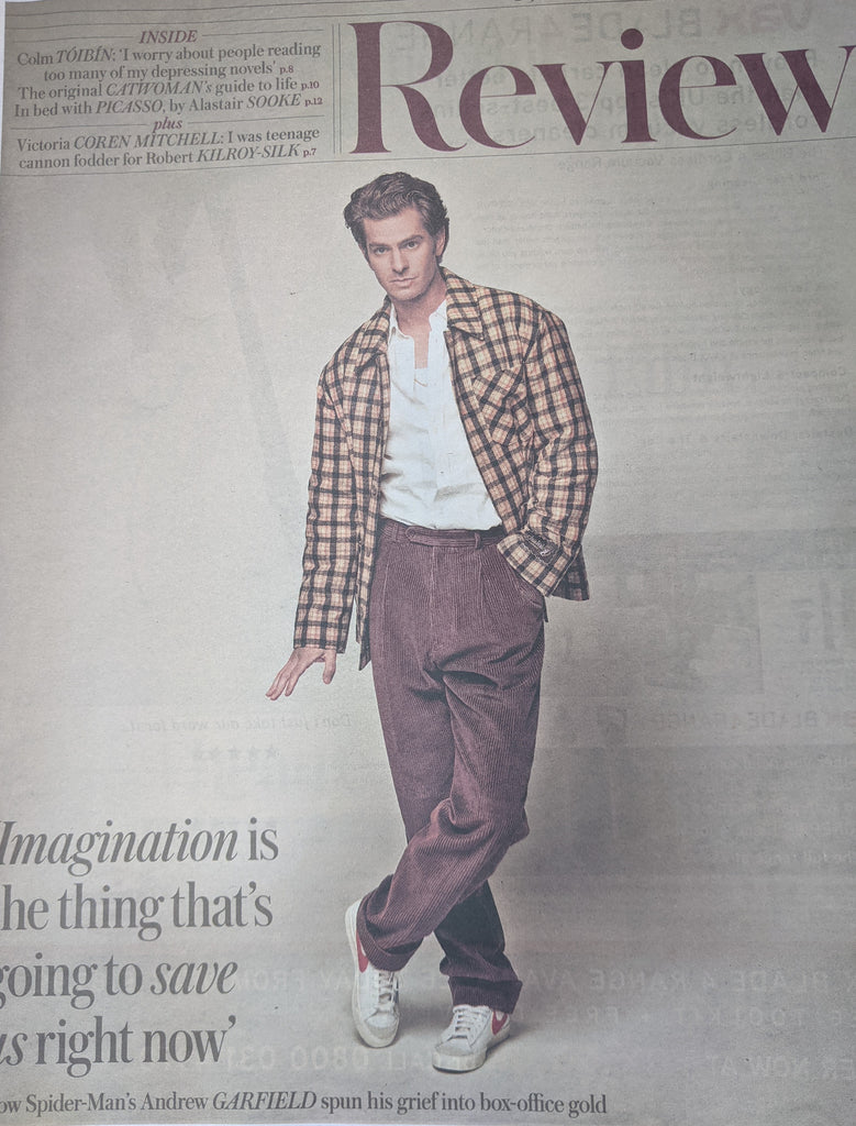 ANDREW GARFIELD Julie Newmar cover UK Telegraph Review supplement March 2022