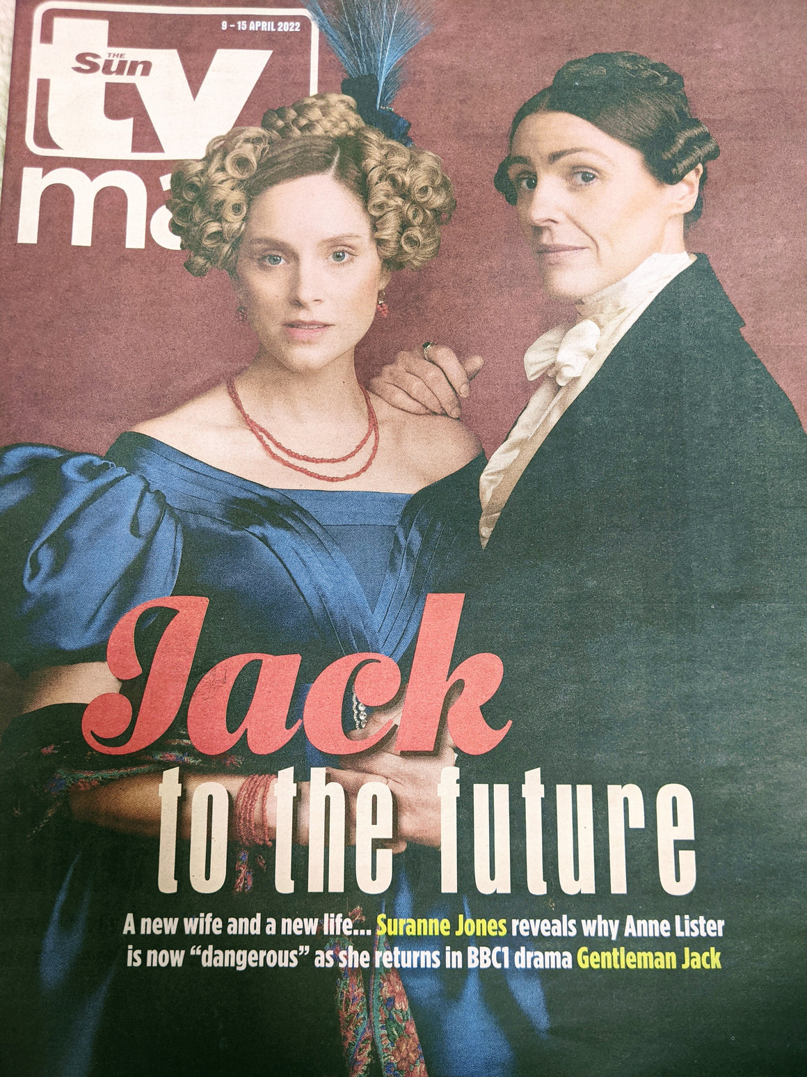 Sun TV Magazine 9th Apr 2022 Suranne Jones Sophie Rundle Gentleman Jack