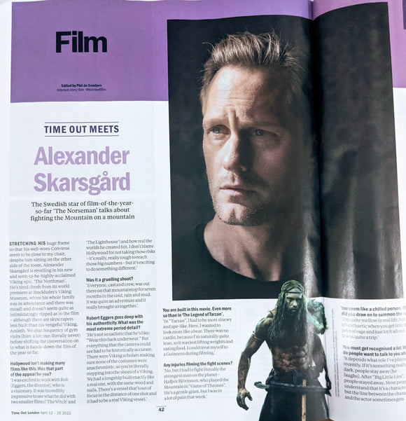 Time Out London Magazine 12/04/2022 Alexander Skarsgard The Northman