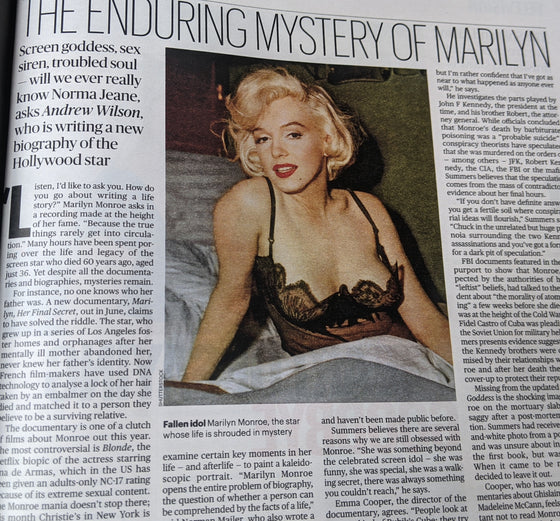 CULTURE Magazine 24/04/2022 JACK DAVENPORT Marilyn Monroe Helena Bonham Carter