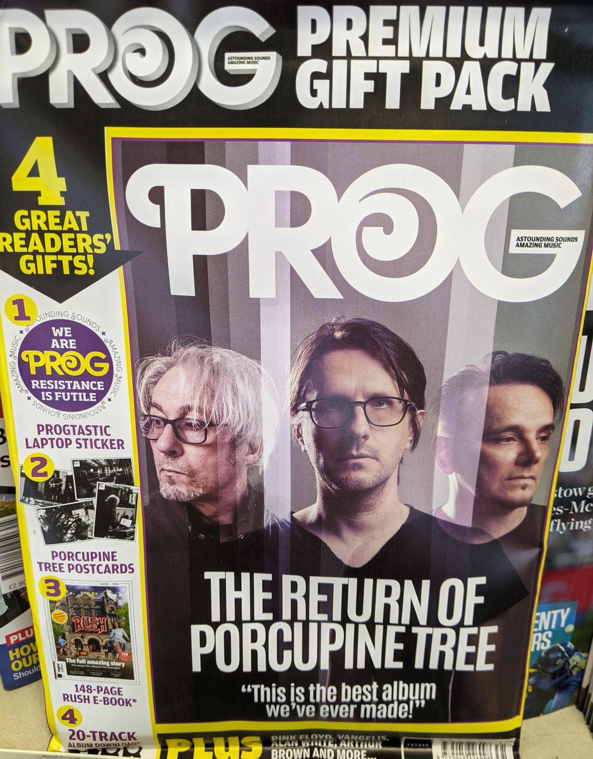 PROG Rock Magazine #131 July 2022 Porcupine Tree & Postcards & Laptop Sticker