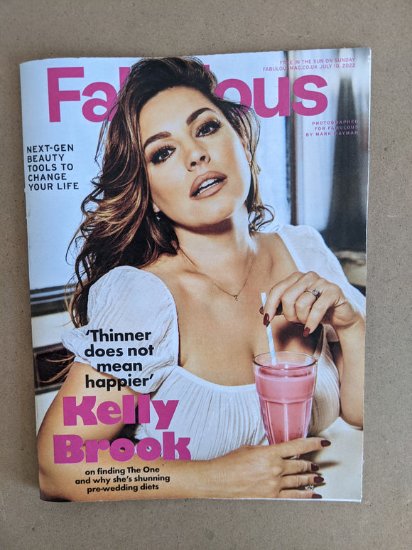 FABULOUS magazine 10th July 2022 KELLY BROOK Cover