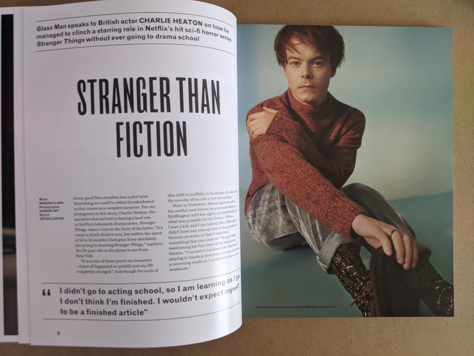 Magazine Stranger GLASS MAN Magazine #50 CHARLIE HEATON Stranger Things ...