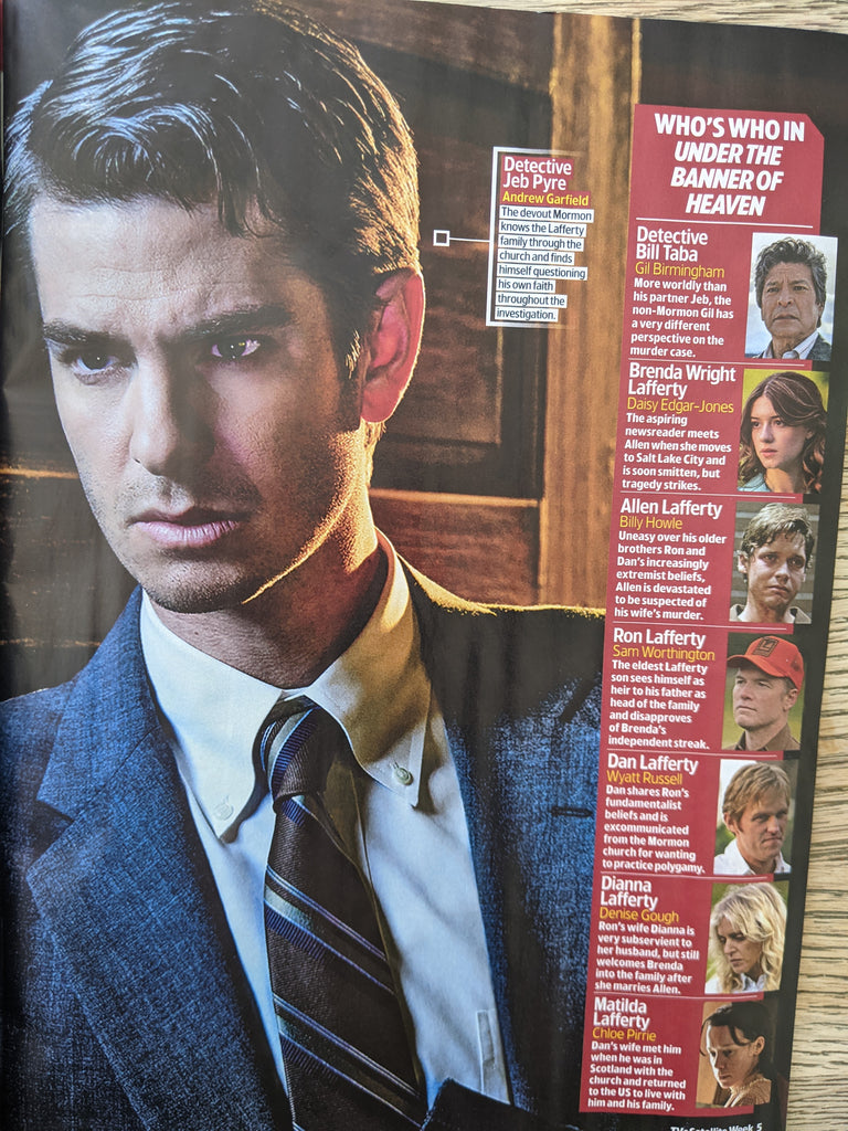 TV & Satellite Magazine 23/07/2022 ANDREW GARFIELD Under The Banner of Heaven