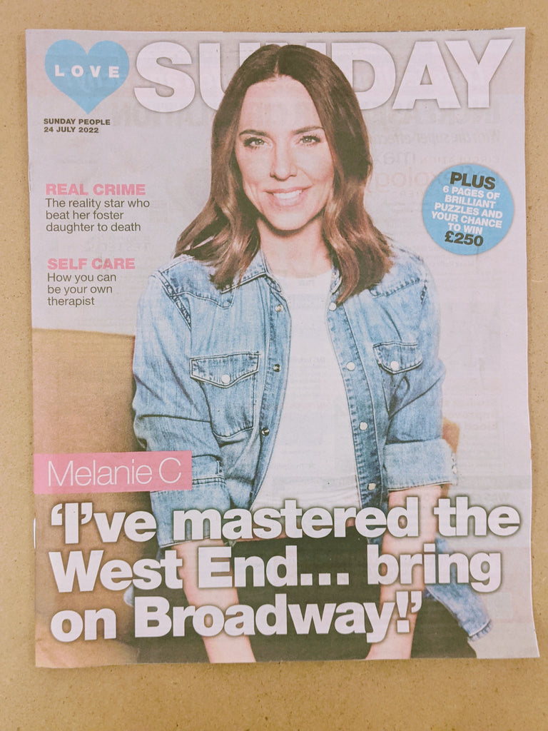 LOVE SUNDAY UK MAGAZINE MEL C The Spice Girls July 2022