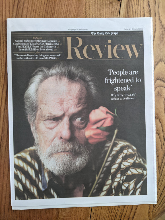 TELEGRAPH REVIEW August 2022: TERRY GILLIAM COVER FEATURE Monty Python