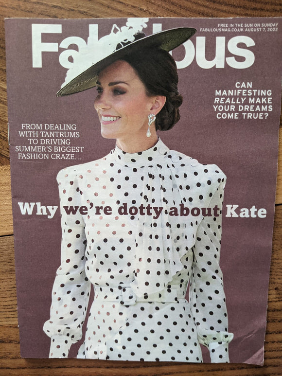 UK Fabulous Magazine August 2022: Kate Middleton Duchess of Cambridge