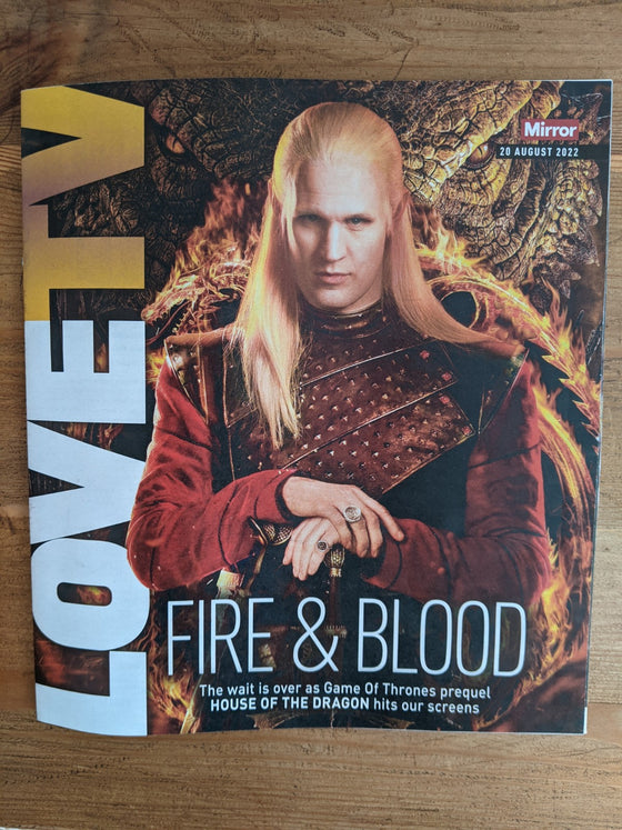 LOVE TV Magazine 20/08/2022 MATT SMITH House Of The Dragon