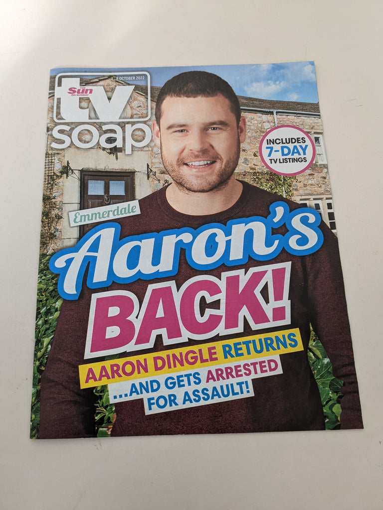 TV SOAP Magazine October 2022 DANNY MILLER COVER FEATURE Emmerdale